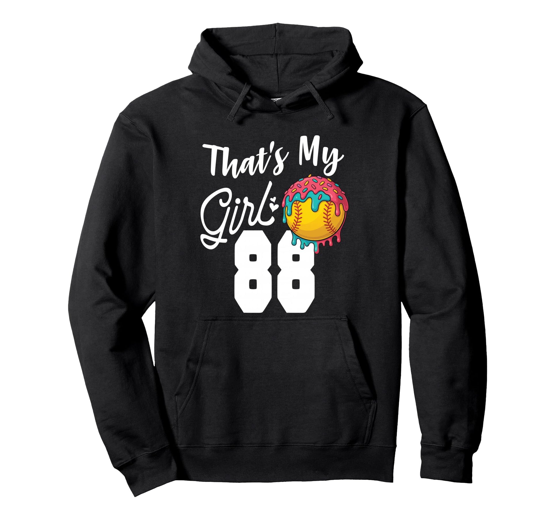 Thats My Softball 88 Number Mom Dad Hoodie - Custom Art Print Unisex - T-Shirt, Sweatshirt, Hoodie