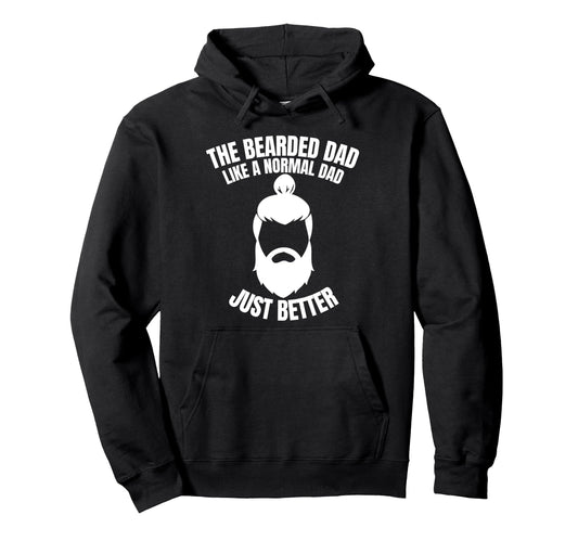Bearded Skull Dad Beard Funny Superhero Hoodie - Graphic Print for Adults - T-Shirt, Sweatshirt, Hoodie