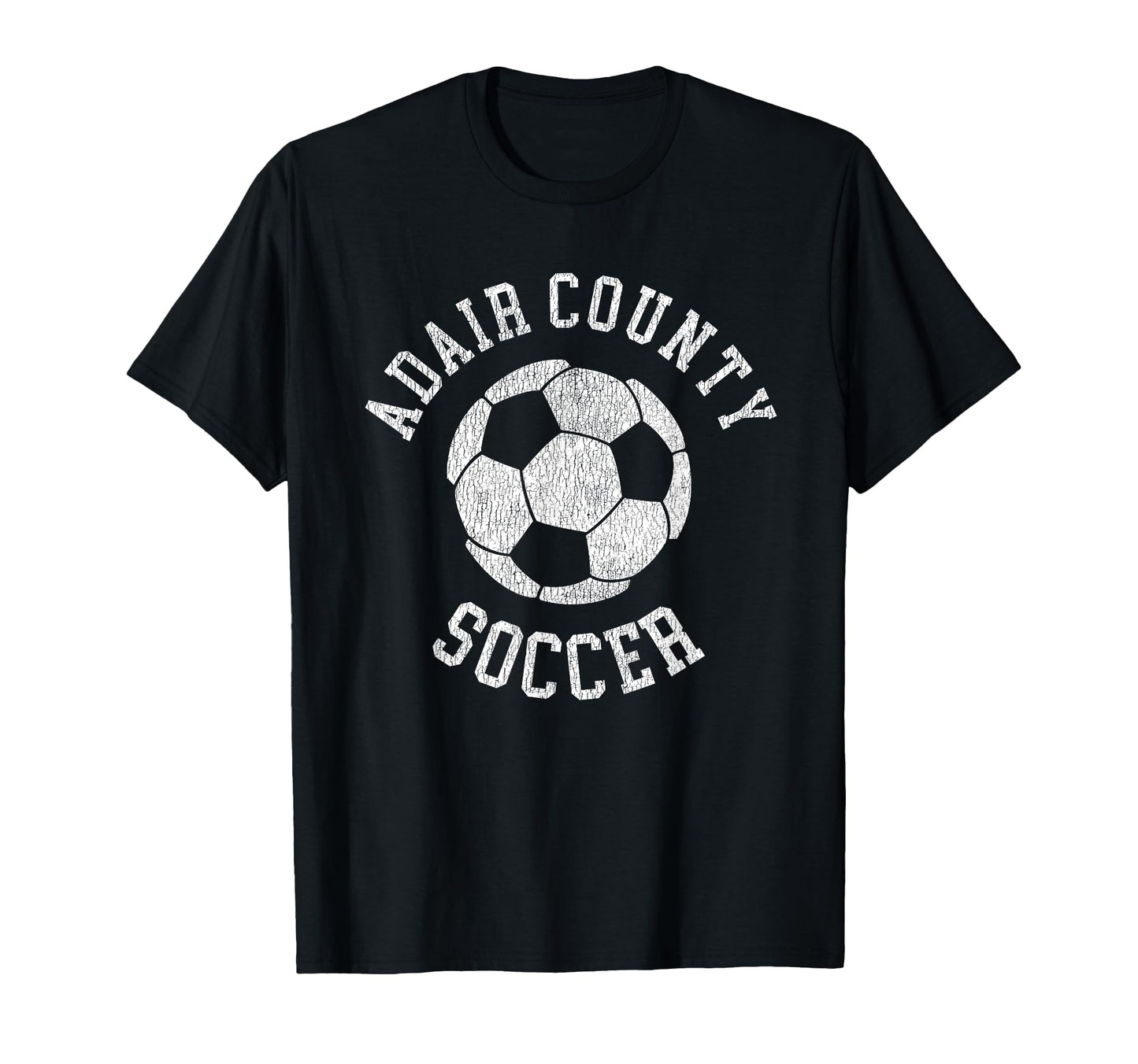 Adair County Soccer Distressed 90S T-Shirt - Novelty Apparel Unisex - T-Shirt, Sweatshirt, Hoodie