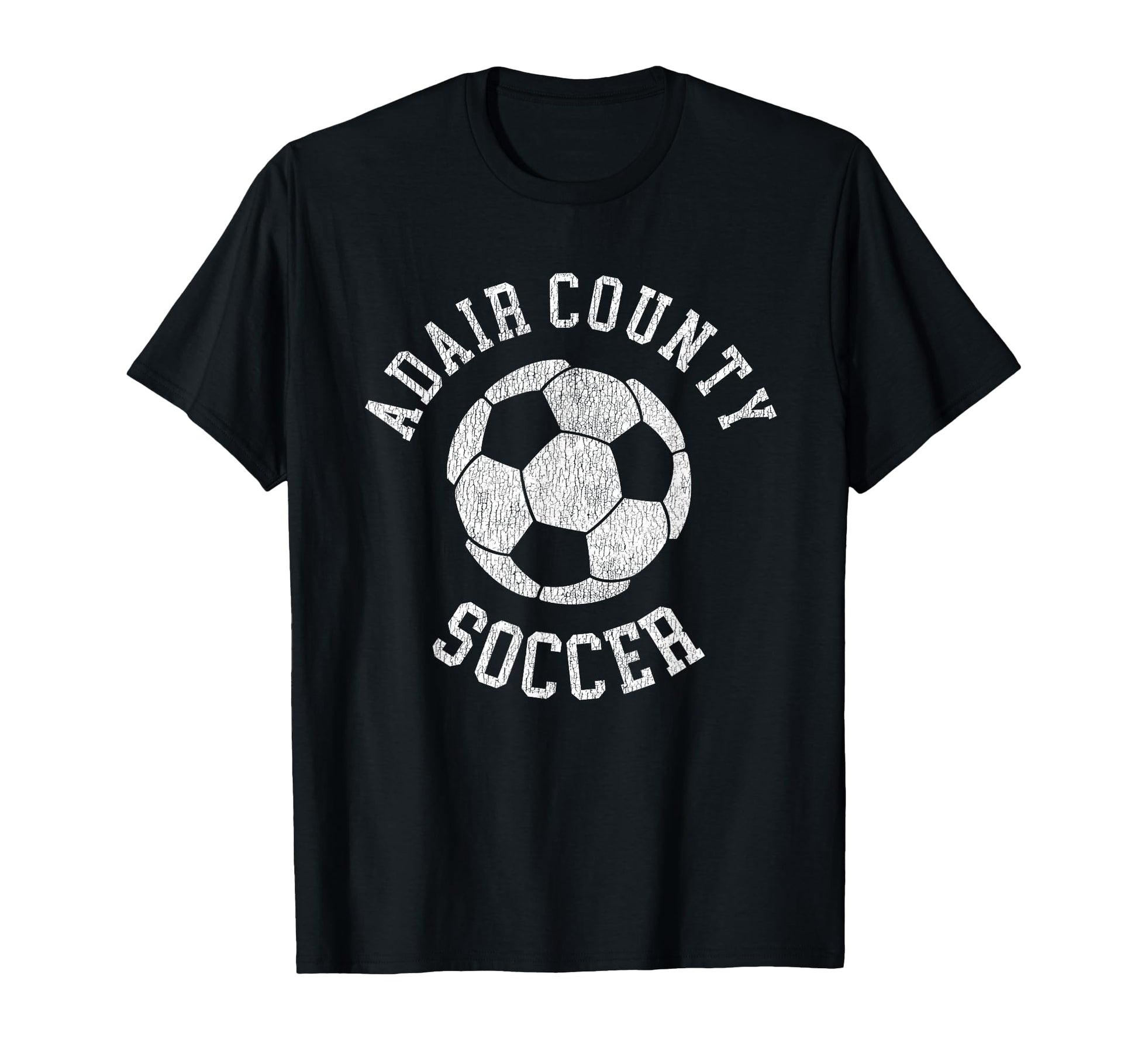 Adair County Soccer Distressed 90S T-Shirt - Novelty Apparel Unisex - T-Shirt, Sweatshirt, Hoodie