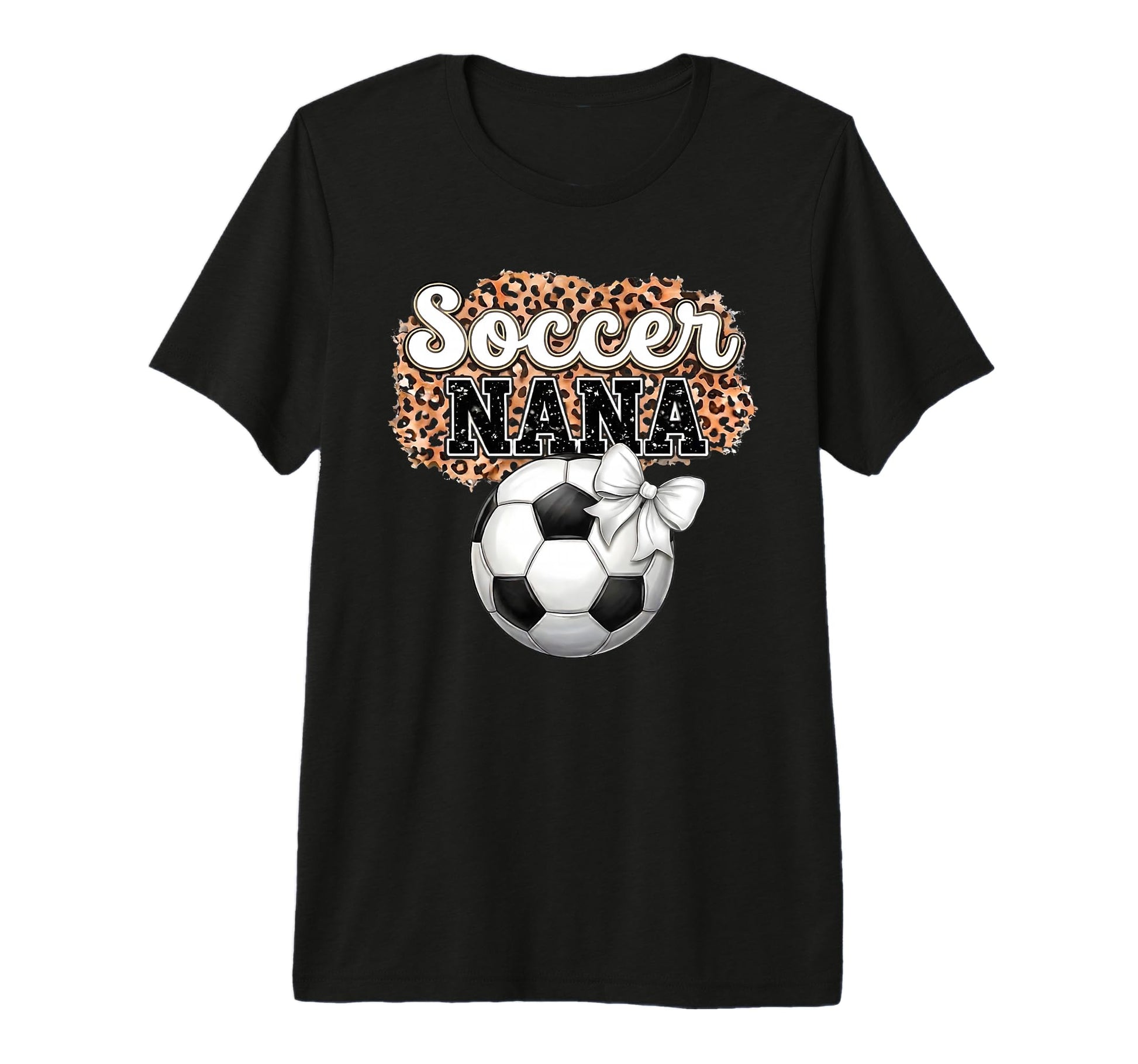 Soccer Nana Mothers Day Bow Grandma T-Shirt - Unique Graphic for Adults - T-Shirt, Sweatshirt, Hoodie