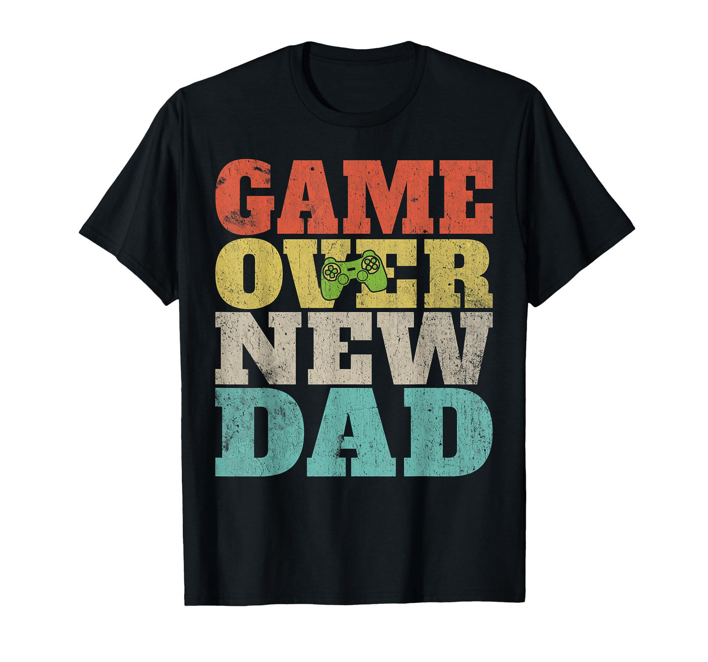 Game Over New Dad T-Shirt - Minimalist Print for Adults - T-Shirt, Sweatshirt, Hoodie