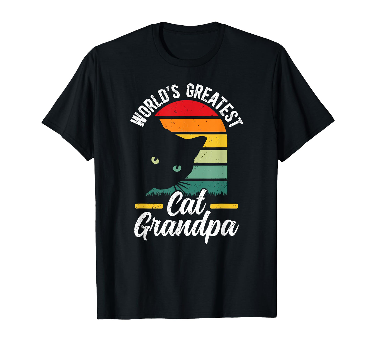 Worlds Greatest Cat Grandpa Cat T-Shirt - Casual Everyday Wear Men Women - T-Shirt, Sweatshirt, Hoodie