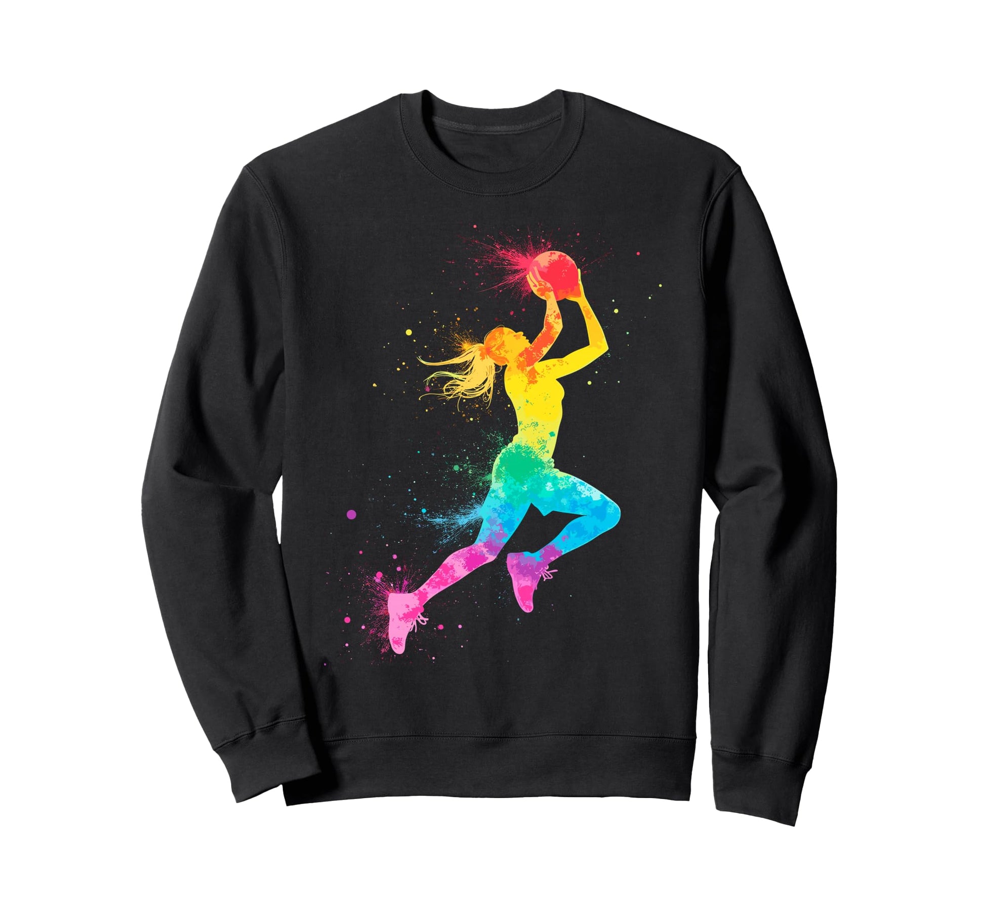 Colorful Graffiti Basketball Player Slam Sweatshirt - Graphic Print Unisex - T-Shirt, Sweatshirt, Hoodie