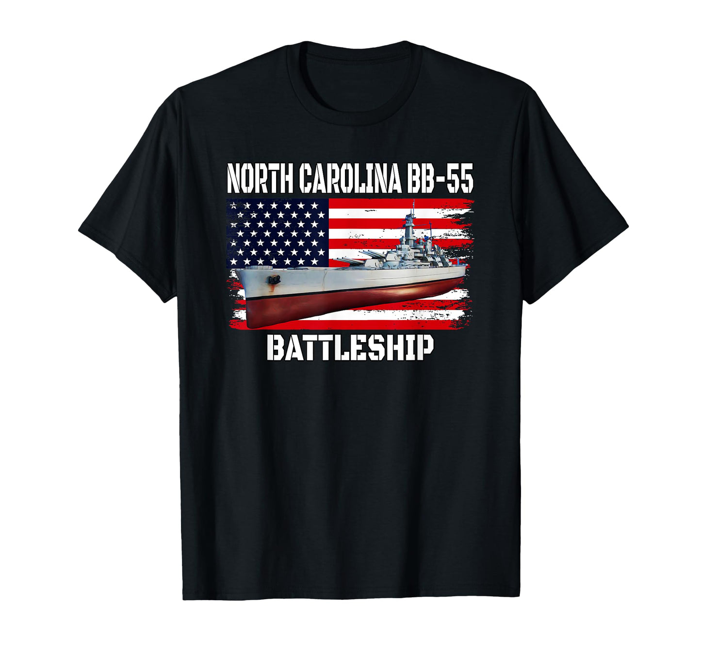 Uss North Carolina Bb 55 Battleship T-Shirt - Custom Art Print Men Women - T-Shirt, Sweatshirt, Hoodie