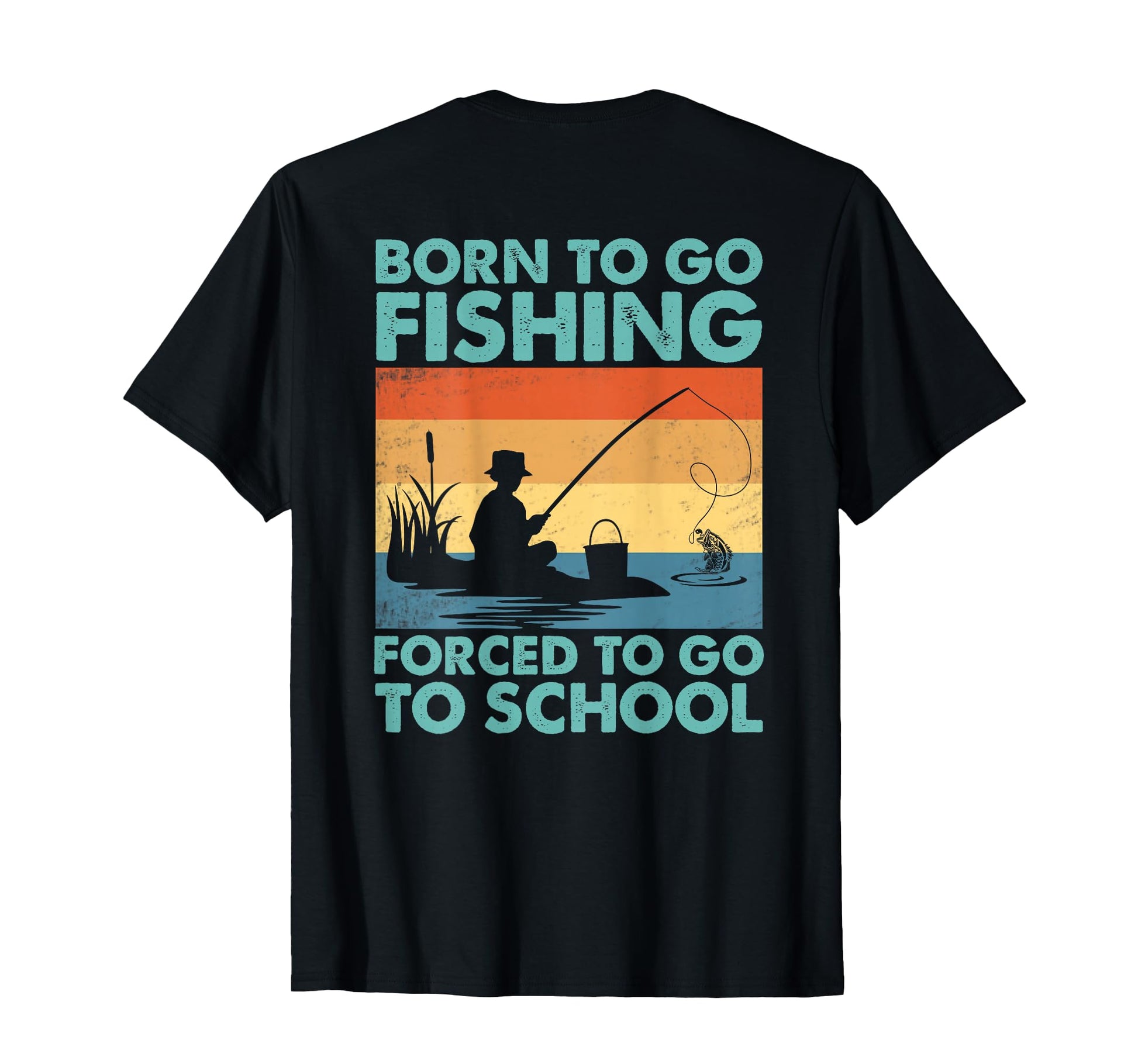 Funny Born To Go Fishing Bass Fish T-Shirt - Custom Art Print for Adults - T-Shirt, Sweatshirt, Hoodie