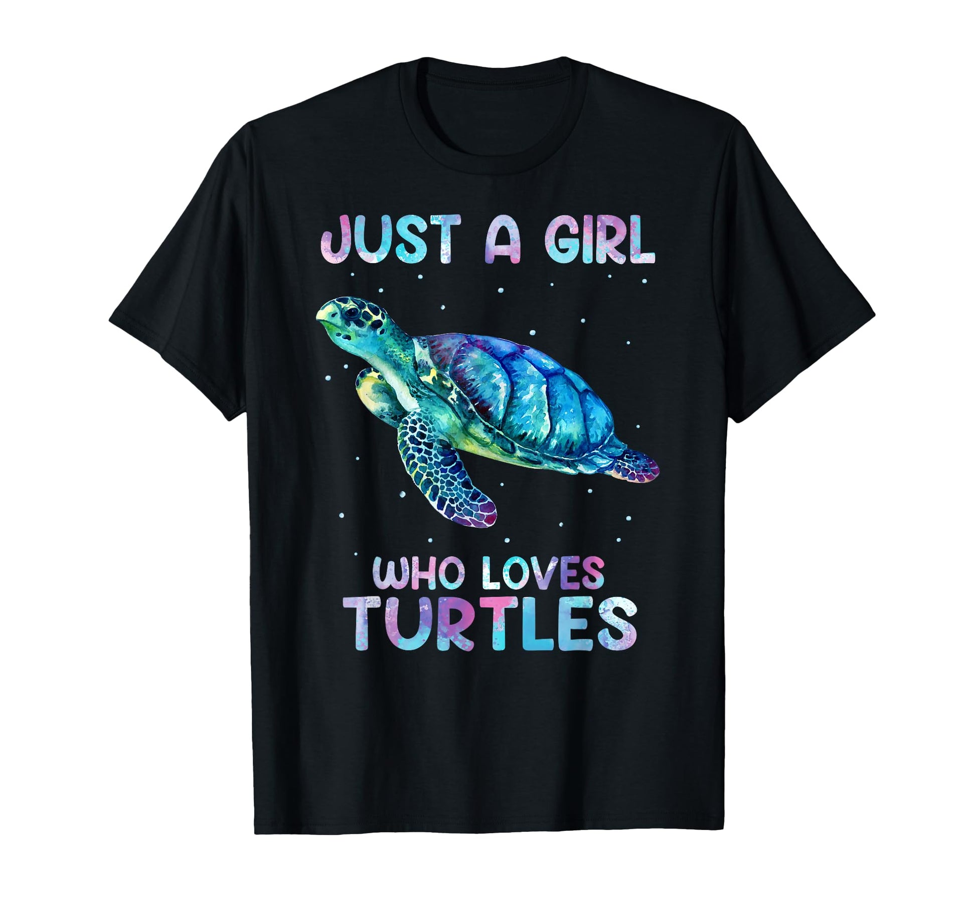 Turtle Watercolor Sea Ocean Just T-Shirt - Casual Everyday Wear Men Women - T-Shirt, Sweatshirt, Hoodie