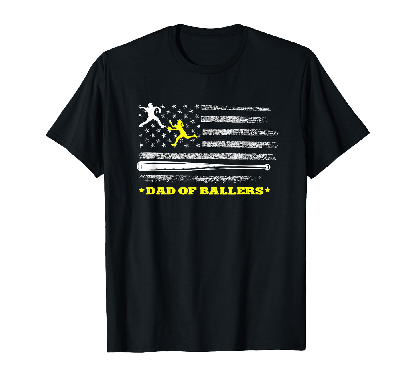 Dad Ballers Softball Baseball Dad T-Shirt - Aesthetic Graphic Unisex - T-Shirt, Sweatshirt, Hoodie