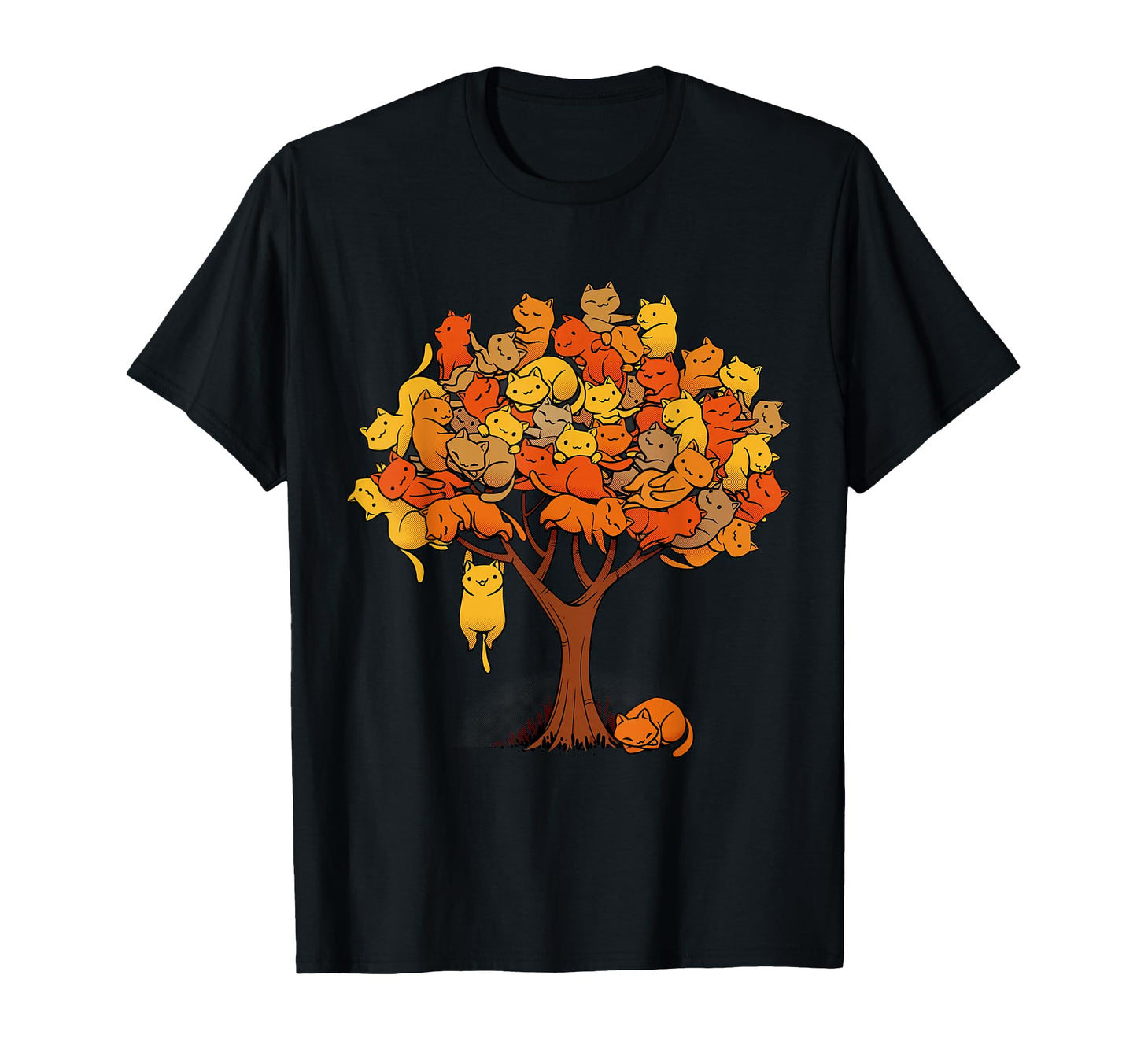 Cat Tree Cat Lover Nature Fall Winter T-Shirt - Minimalist Print Men Women - T-Shirt, Sweatshirt, Hoodie