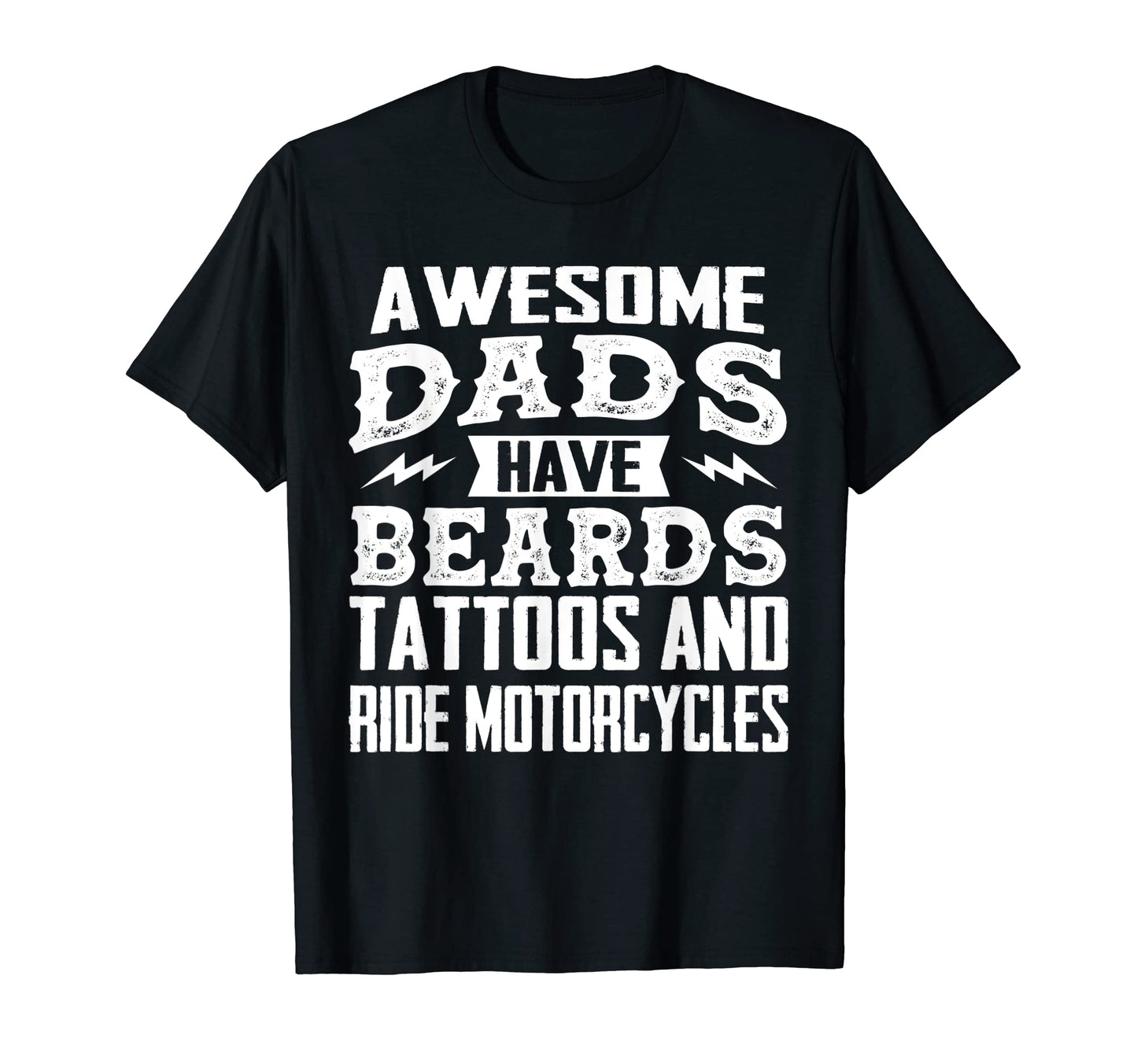 Mens Motorcycle Biker Dad Beard T-Shirt - Trendy Graphic for Adults - T-Shirt, Sweatshirt, Hoodie
