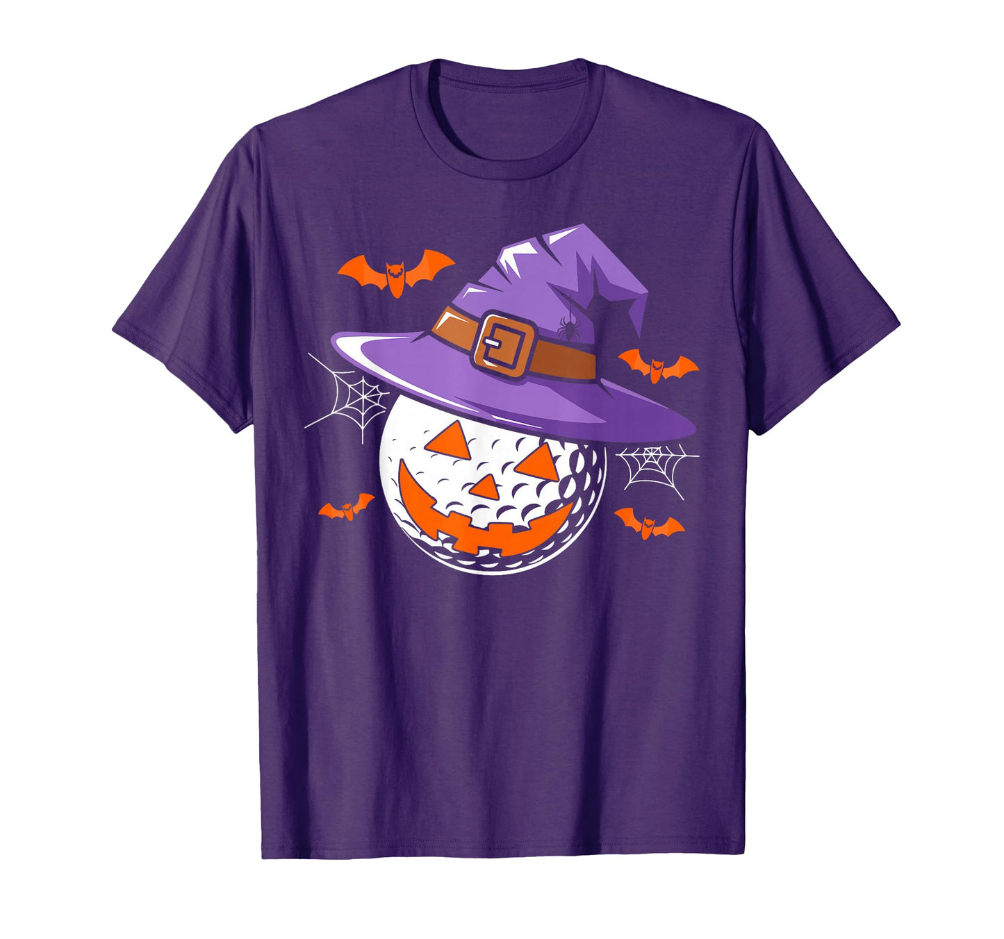Halloween Golf Ball Witch Hat Pumpkin T-Shirt - Custom Art Print Men Women - T-Shirt, Sweatshirt, Hoodie