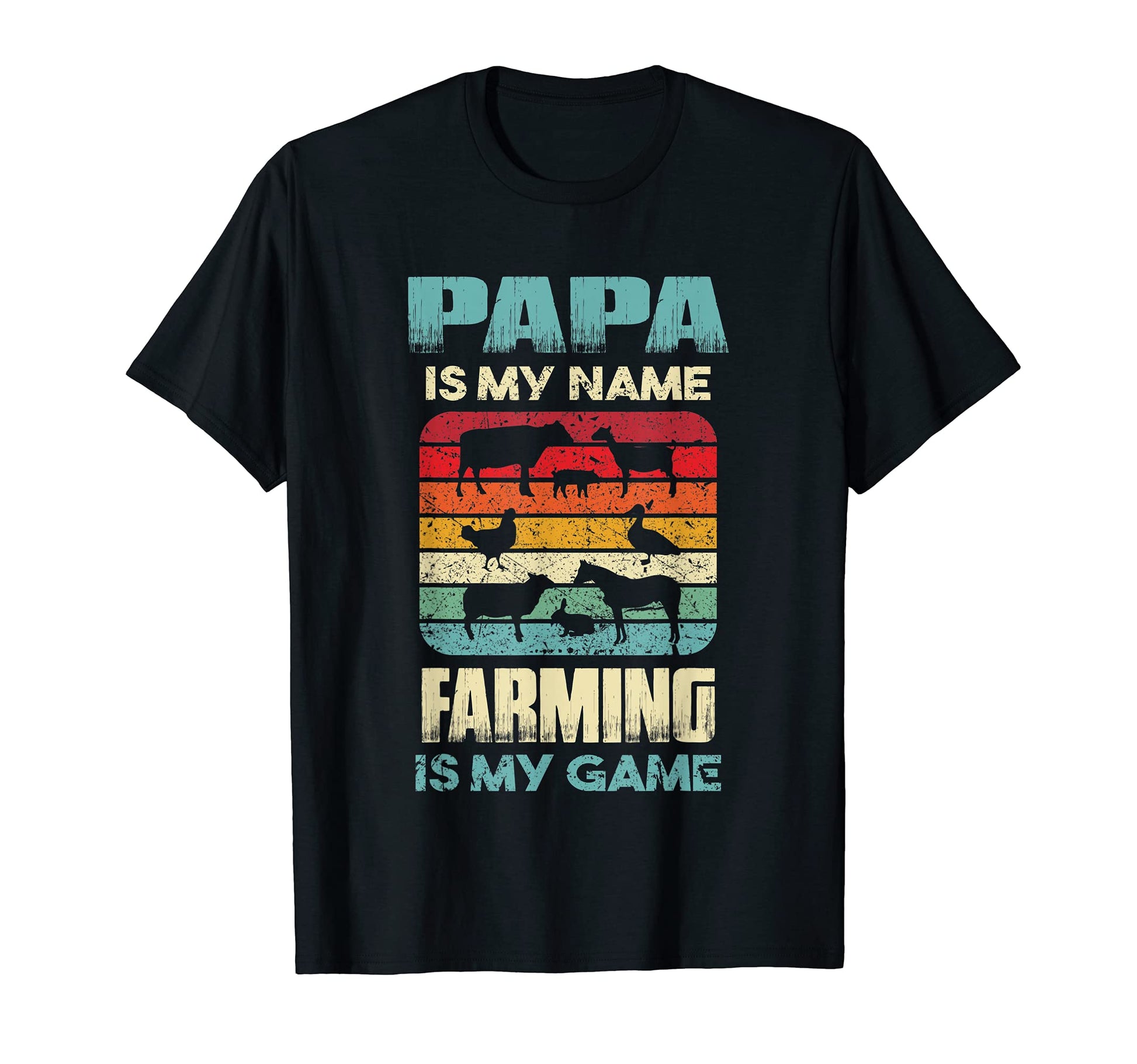 Papa Is My Name Farming Is My Game Funny T-Shirt - Unique Graphic Unisex - T-Shirt, Sweatshirt, Hoodie