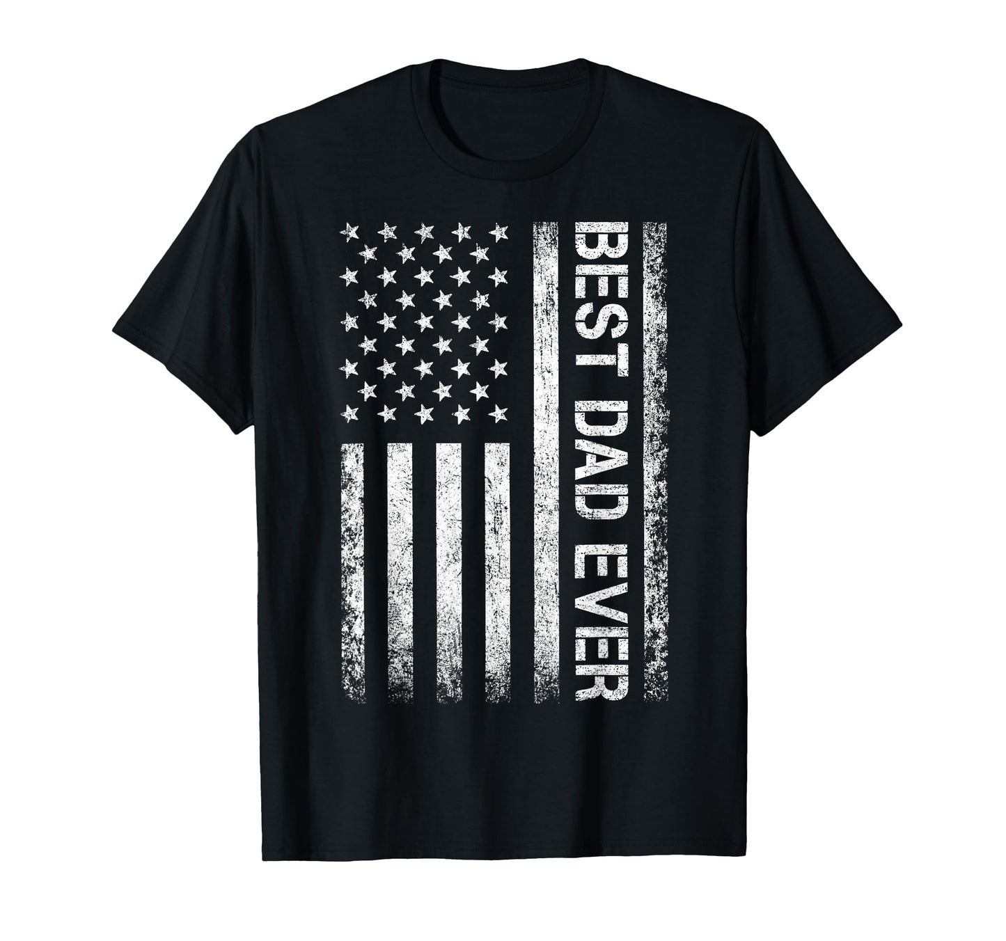 Best Dad Ever Us American Flag Gift T-Shirt - Minimalist Print Men Women - T-Shirt, Sweatshirt, Hoodie