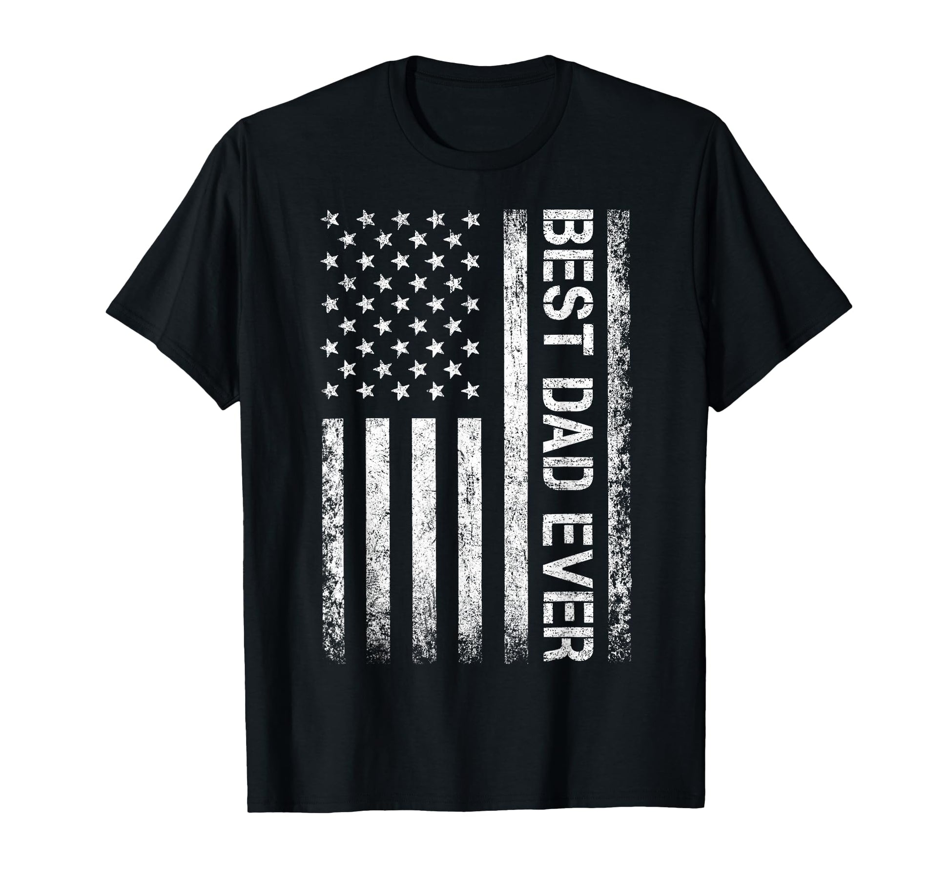 Best Dad Ever Us American Flag Gift T-Shirt - Minimalist Print Men Women - T-Shirt, Sweatshirt, Hoodie