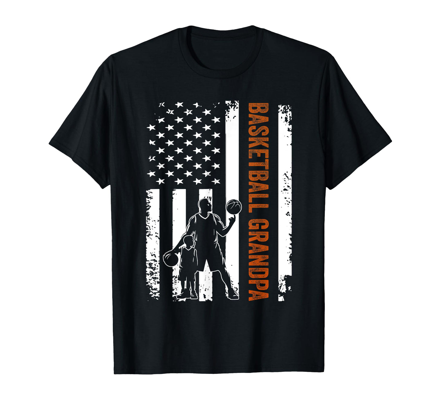 Basketball Grandpa Usa Us Flag T-Shirt - Casual Everyday Wear for Adults - T-Shirt, Sweatshirt, Hoodie