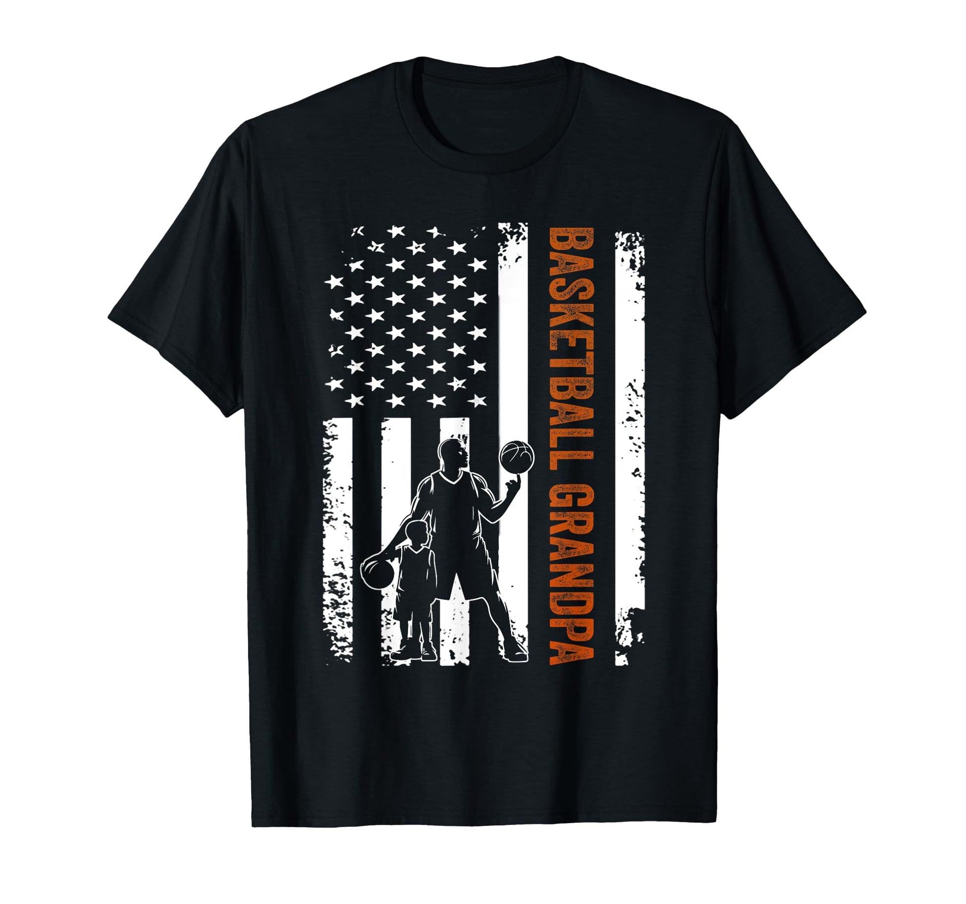Basketball Grandpa Usa Us Flag T-Shirt - Casual Everyday Wear for Adults - T-Shirt, Sweatshirt, Hoodie