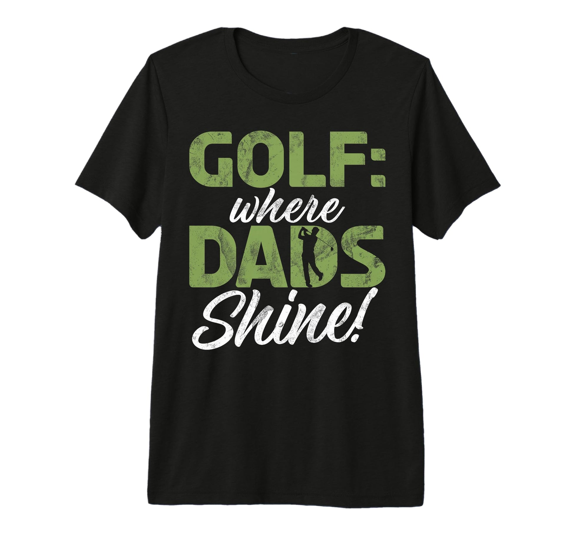 Where Dads Shine Golf Dad Tri Blend T-Shirt - Trendy Graphic for Adults - T-Shirt, Sweatshirt, Hoodie