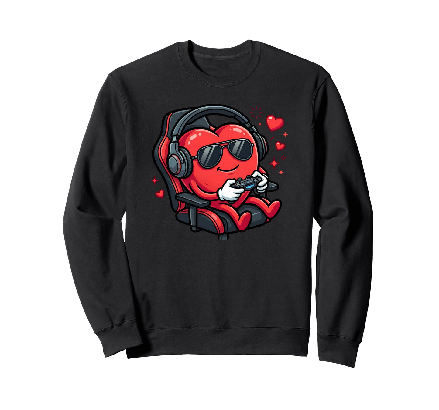 Valentine Gamer Funny Gamer Sweatshirt - Streetwear Style for Adults - T-Shirt, Sweatshirt, Hoodie