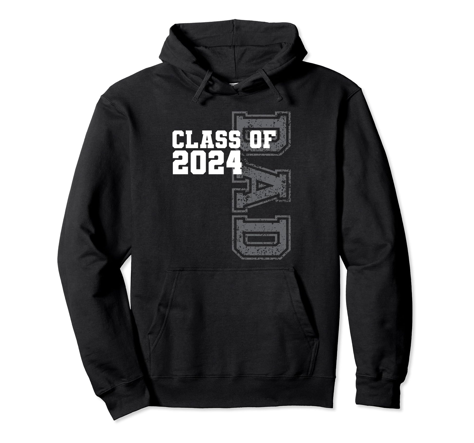 Proud Dad Class 2024 Graduate Family Hoodie - Novelty Apparel for Adults - T-Shirt, Sweatshirt, Hoodie