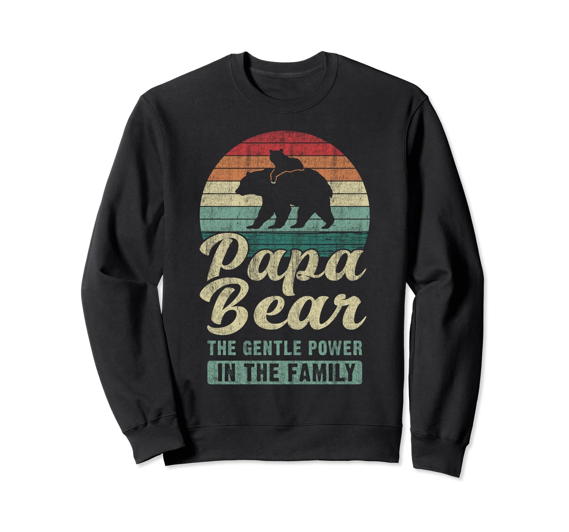 Papa Bear 1 Cub 1 Child Dad Grandpa Sweatshirt - Novelty Apparel Unisex - T-Shirt, Sweatshirt, Hoodie