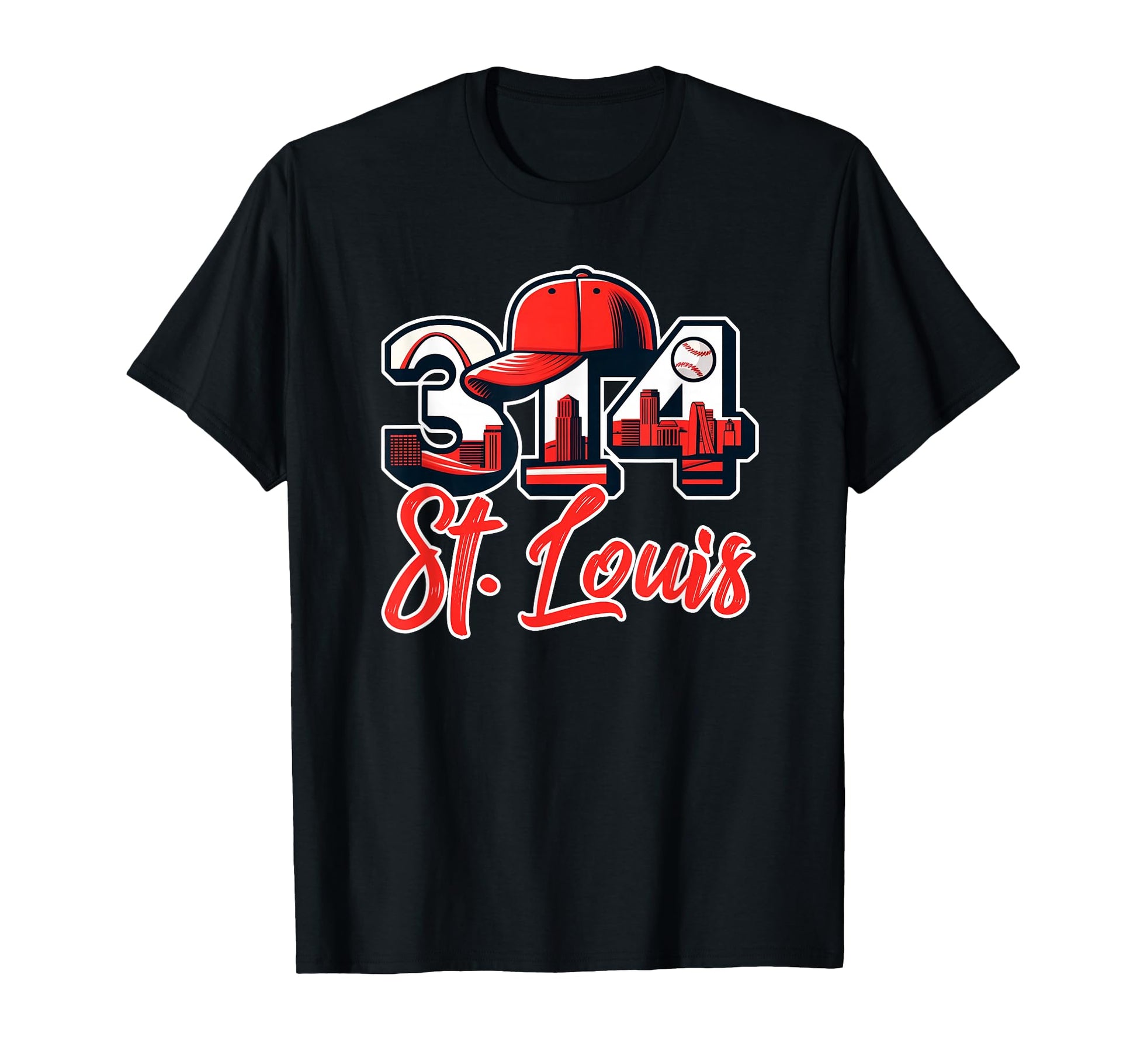 St Louis 314 Skyline Stl Arch Hometown T-Shirt - Graphic Print Unisex - T-Shirt, Sweatshirt, Hoodie