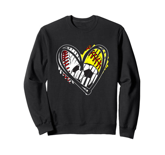 Baseball Softball Soccer Ball Sweatshirt - Casual Everyday Wear for Adults - T-Shirt, Sweatshirt, Hoodie