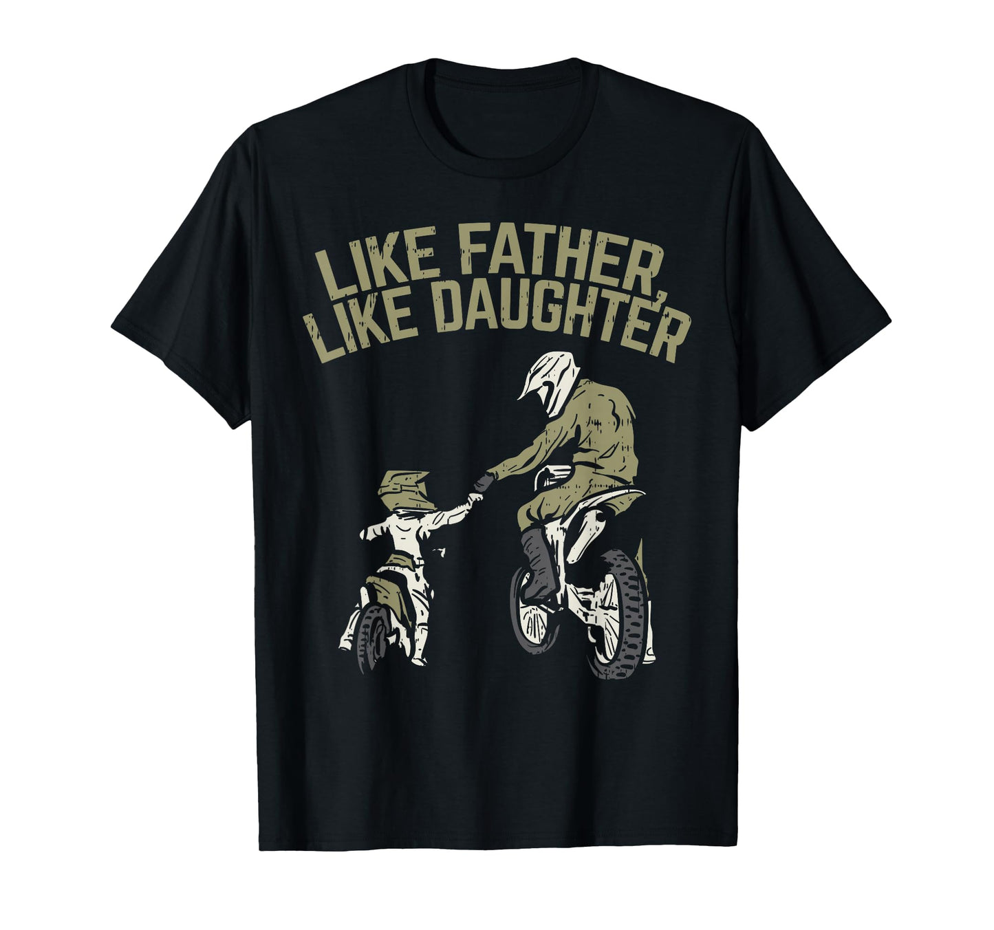 Like Father Daughter Dirt Bike T-Shirt - Custom Art Print Men Women - T-Shirt, Sweatshirt, Hoodie