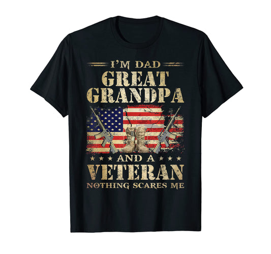American Flag Veterans Im Dad T-Shirt - Casual Everyday Wear Men Women - T-Shirt, Sweatshirt, Hoodie