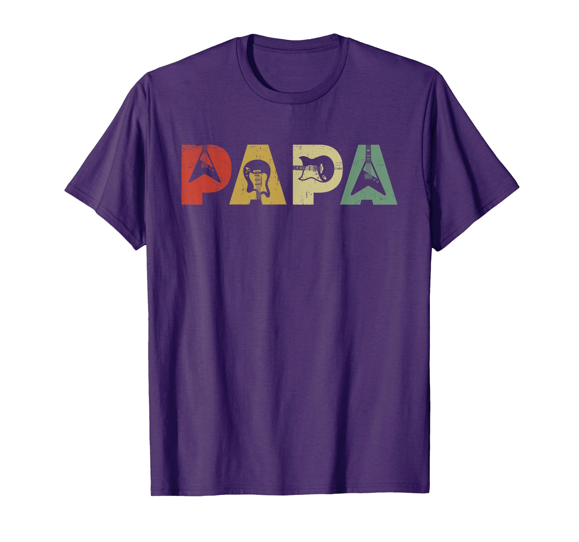 Guitar Music Papa Guitarist Fathers Day T-Shirt - Graphic Print Unisex - T-Shirt, Sweatshirt, Hoodie