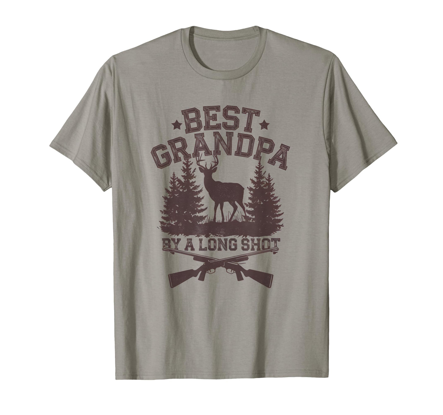 Best Grandpa Long Shot Deer T-Shirt - Casual Everyday Wear Men Women - T-Shirt, Sweatshirt, Hoodie