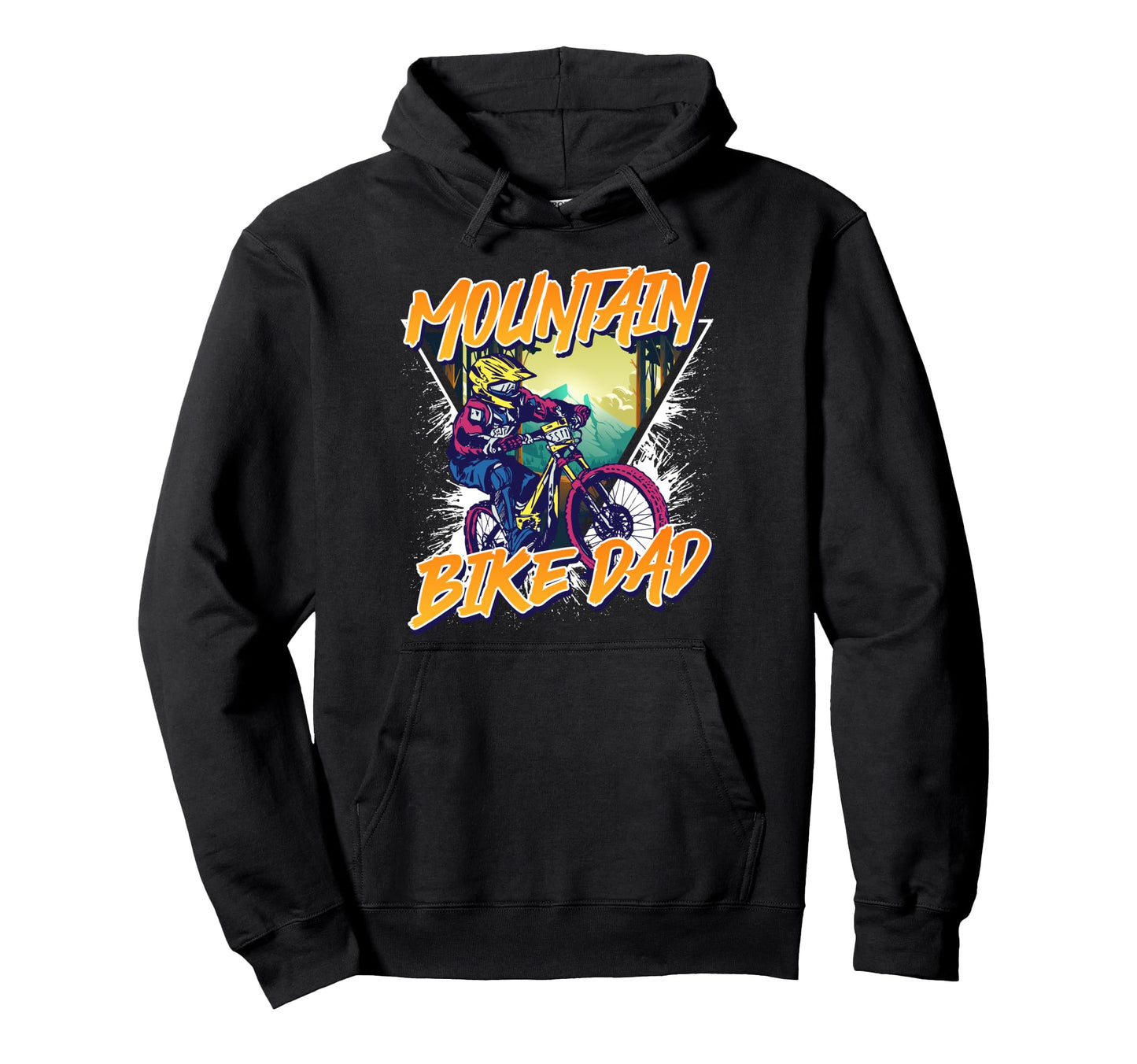 Daddy Mountain Biking Dad Mtb Funny Hoodie - Unique Graphic for Adults - T-Shirt, Sweatshirt, Hoodie