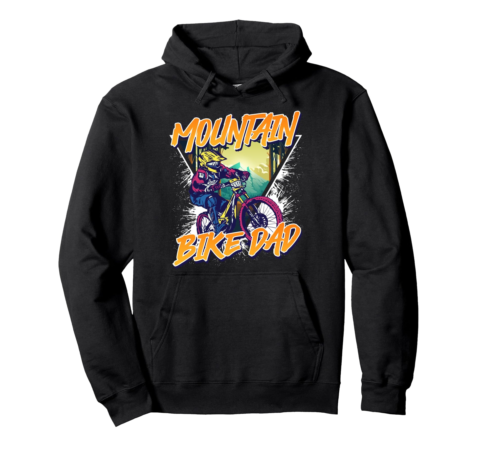 Daddy Mountain Biking Dad Mtb Funny Hoodie - Unique Graphic for Adults - T-Shirt, Sweatshirt, Hoodie