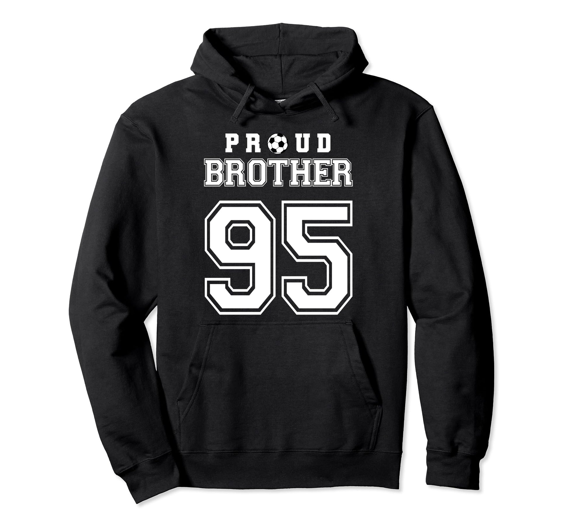 Number 95 Custom Proud Soccer Futbol Hoodie - Novelty Apparel for Adults - T-Shirt, Sweatshirt, Hoodie