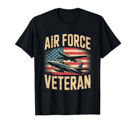 Air Force Veteran Us American Flag T-Shirt - Aesthetic Graphic Men Women - T-Shirt, Sweatshirt, Hoodie