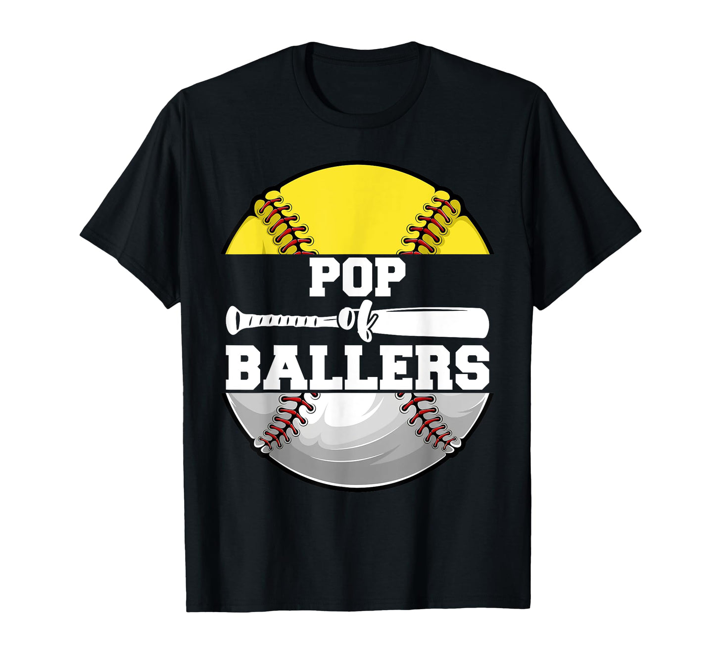 Pop Ballers Funny Softball Baseball T-Shirt - Streetwear Style for Adults - T-Shirt, Sweatshirt, Hoodie