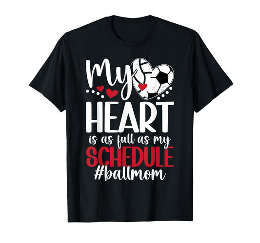 Ball Mom Proud Volleyball Soccer T-Shirt - Casual Everyday Wear Men Women - T-Shirt, Sweatshirt, Hoodie