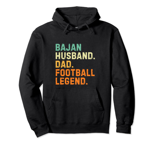 Bajan Husband Dad Football Legend Hoodie - Streetwear Style for Adults - T-Shirt, Sweatshirt, Hoodie