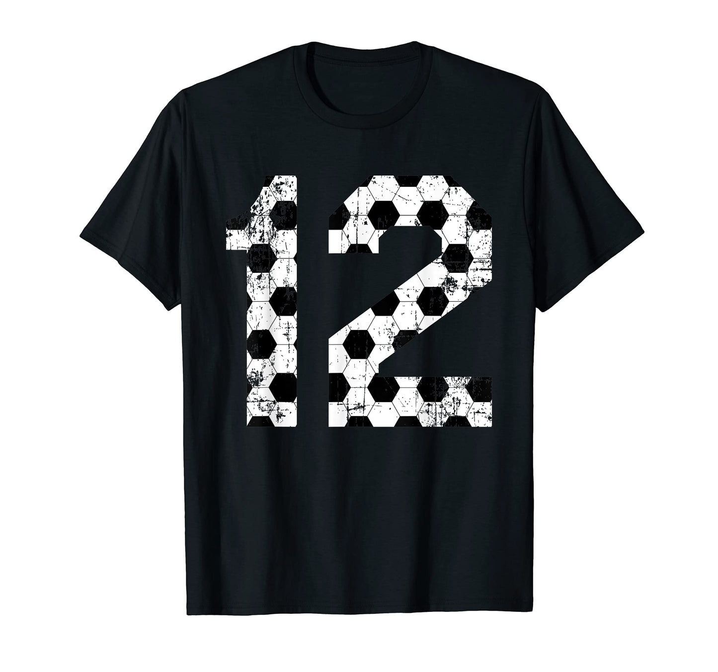 Soccer 12 Jersey Number T-Shirt - Unique Graphic for Adults - T-Shirt, Sweatshirt, Hoodie