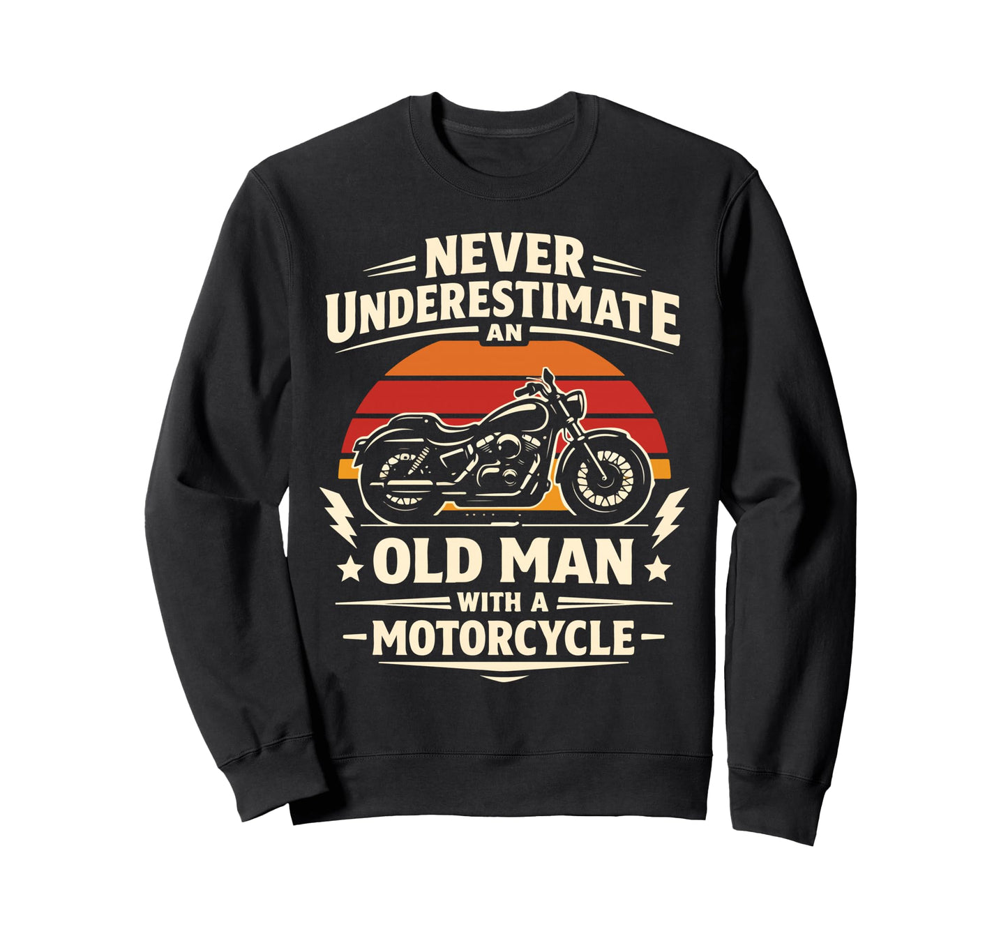 Motorcycle Biker Female Never Sweatshirt - Trendy Graphic for Adults - T-Shirt, Sweatshirt, Hoodie
