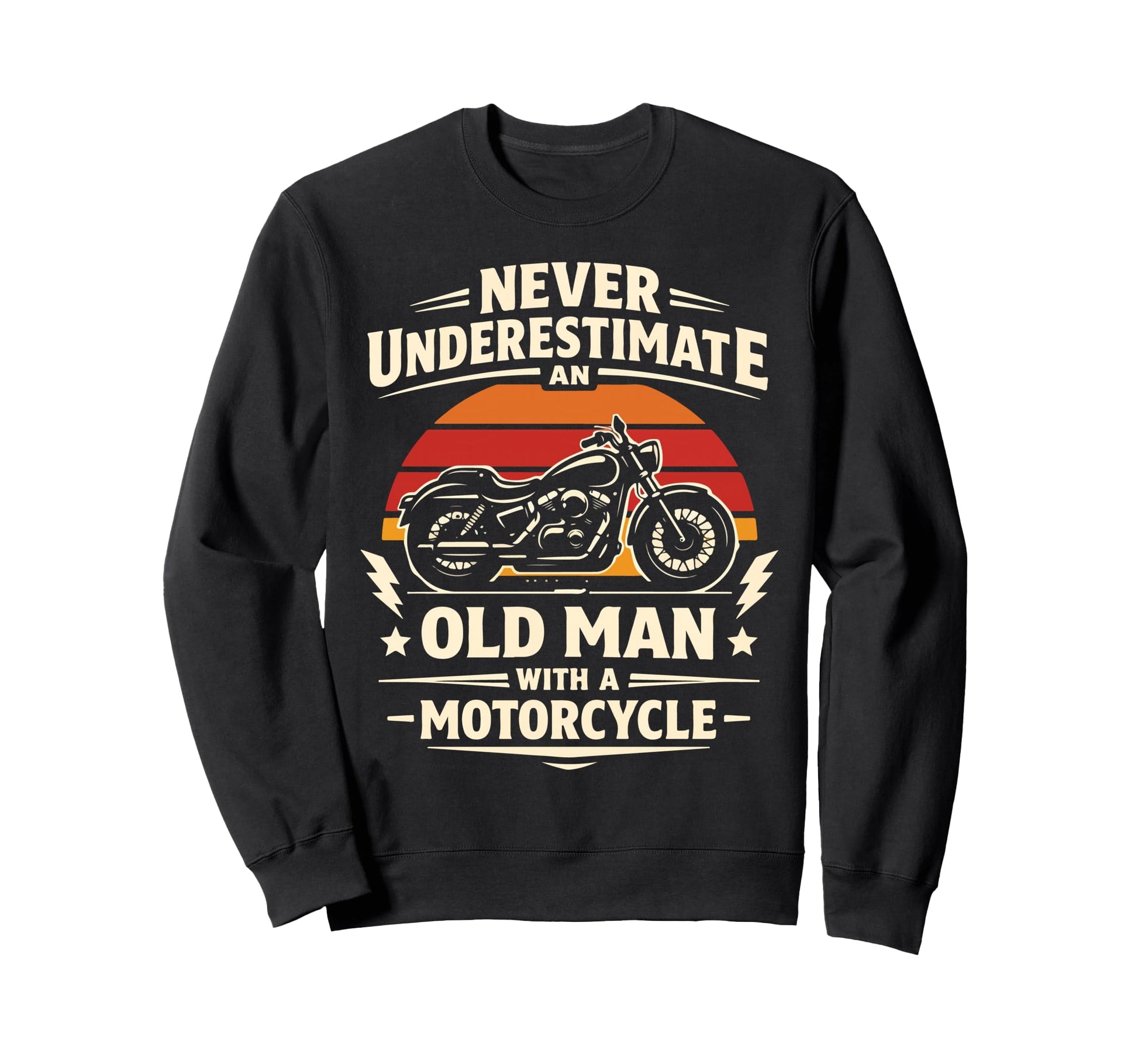 Motorcycle Biker Female Never Sweatshirt - Trendy Graphic for Adults - T-Shirt, Sweatshirt, Hoodie