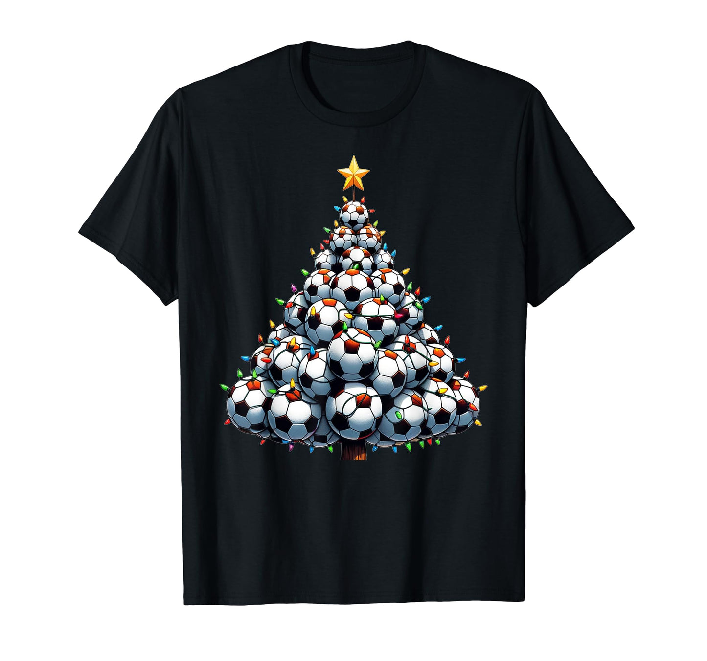 Santa Soccer Tree Football Soccer T-Shirt - Trendy Graphic Unisex - T-Shirt, Sweatshirt, Hoodie