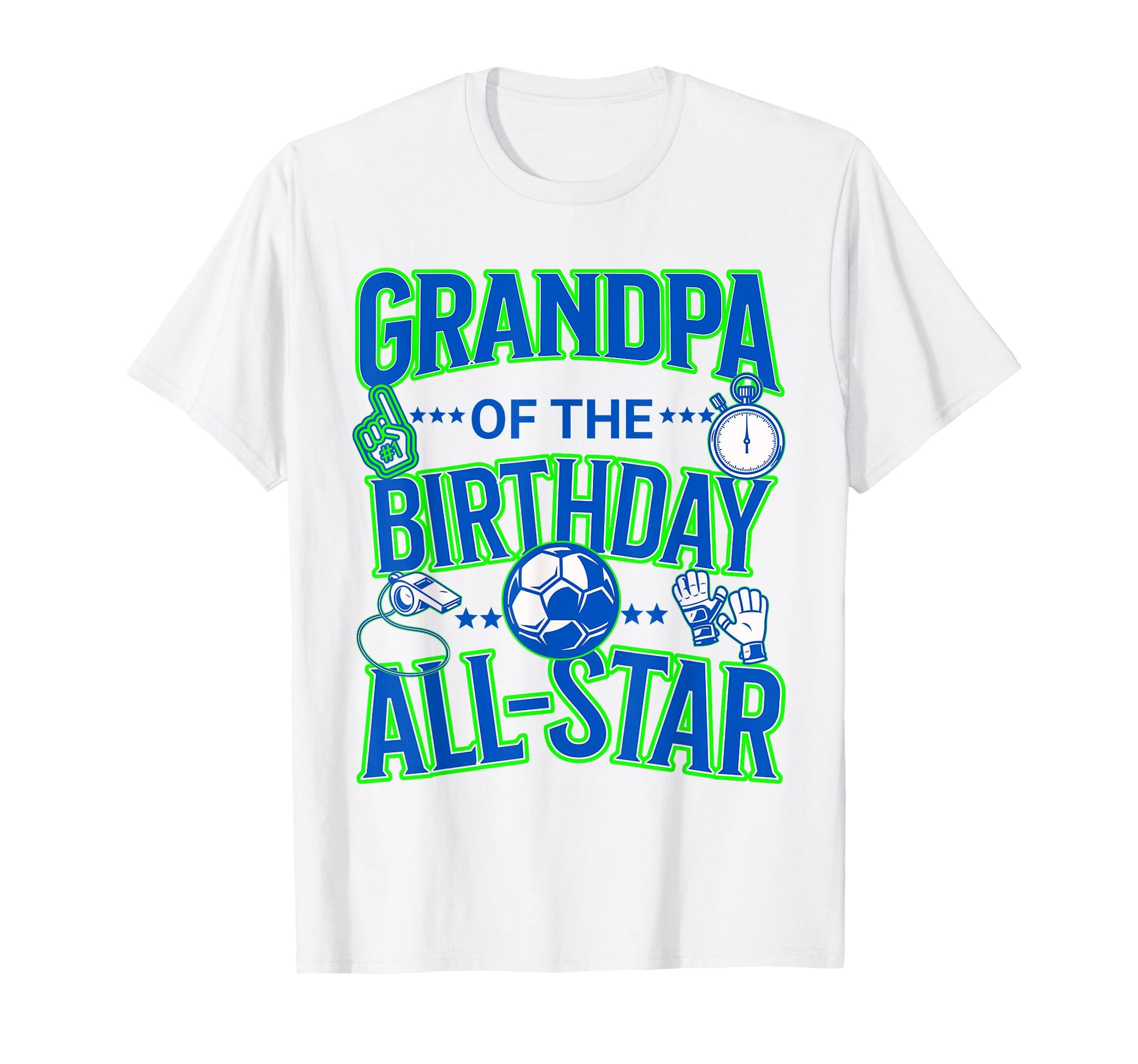 Grandpa Birthday Soccer Theme T-Shirt - Fun Novelty Design for Adults - T-Shirt, Sweatshirt, Hoodie