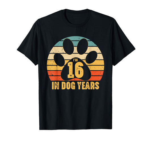 80 Year Old Im 16 Dog Years T-Shirt - Casual Everyday Wear for Adults - T-Shirt, Sweatshirt, Hoodie