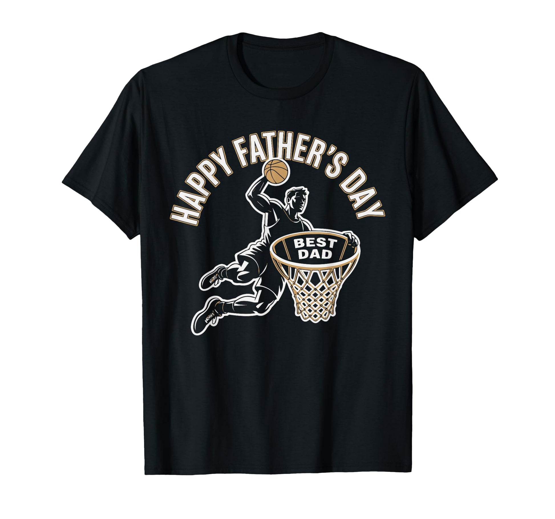 Happy Fathers Day Basketball Best Dad T-Shirt - Custom Art Print Men Women - T-Shirt, Sweatshirt, Hoodie