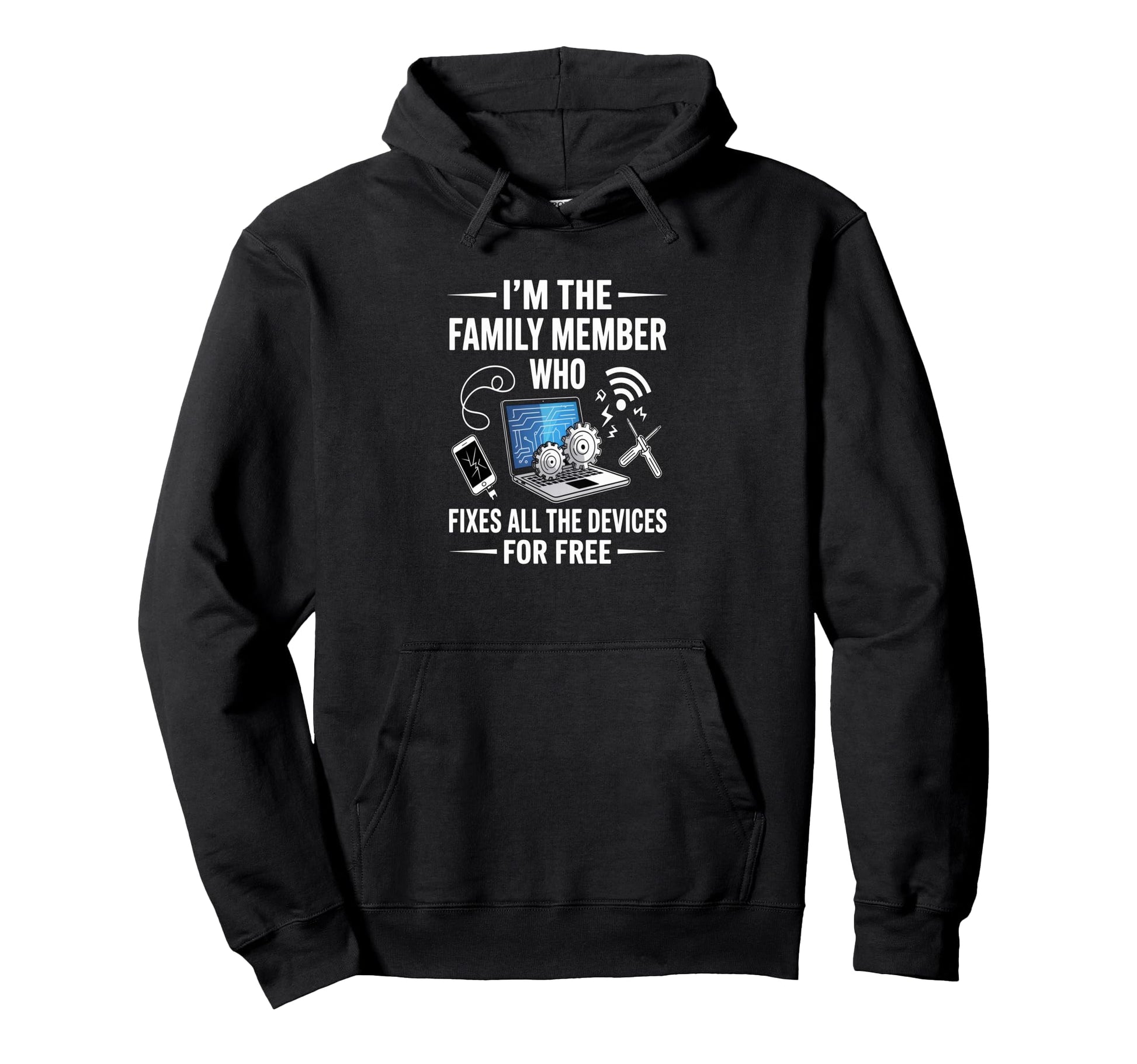 Tech Support Dad Funny Meme Hoodie - Unique Graphic Men Women - T-Shirt, Sweatshirt, Hoodie