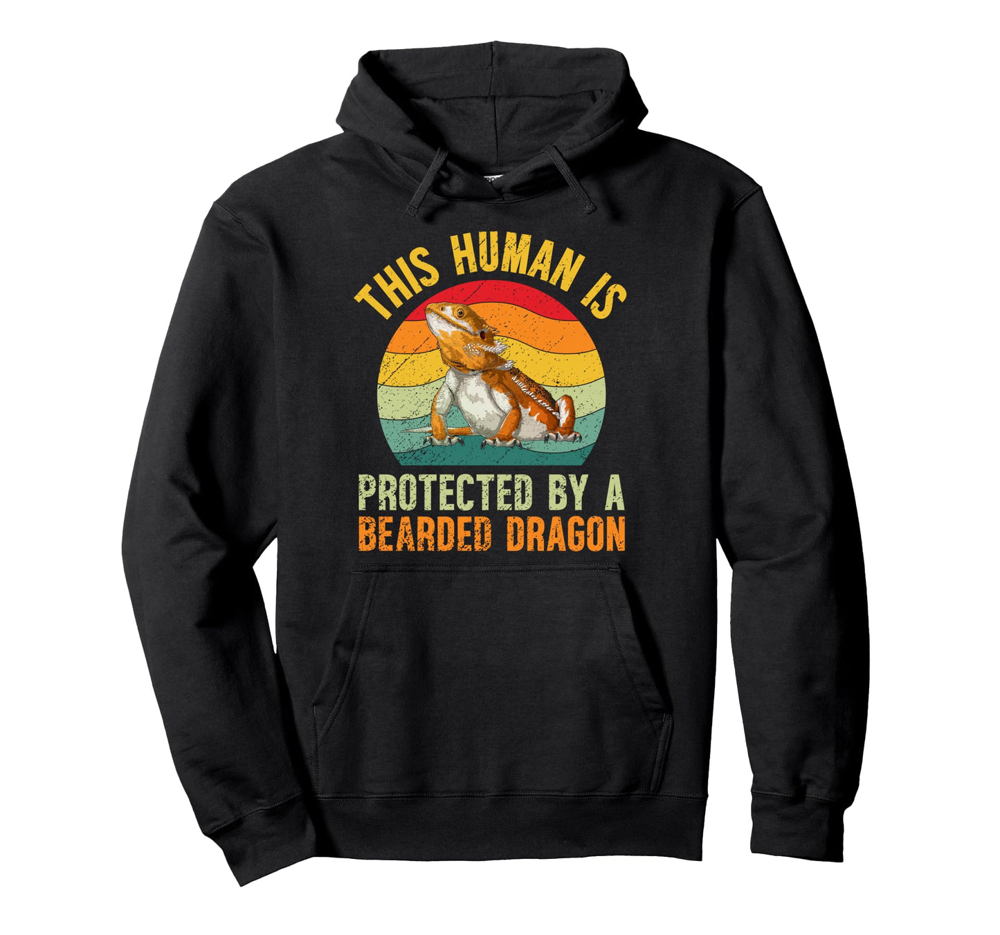 Protected Bearded Dragon Owner Bearded Hoodie - Graphic Print Men Women - T-Shirt, Sweatshirt, Hoodie