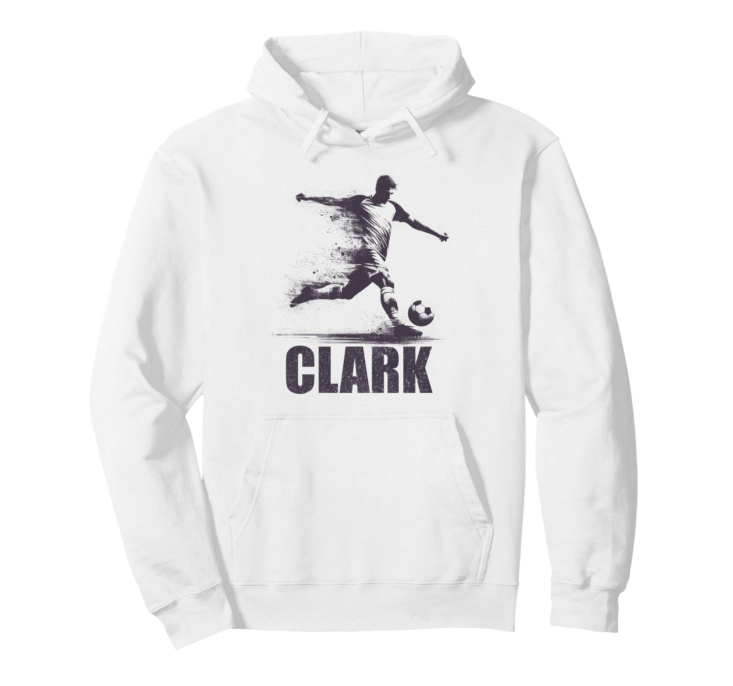 Clark Soccer Personalized First Name Hoodie - Fun Novelty Design Men Women - T-Shirt, Sweatshirt, Hoodie