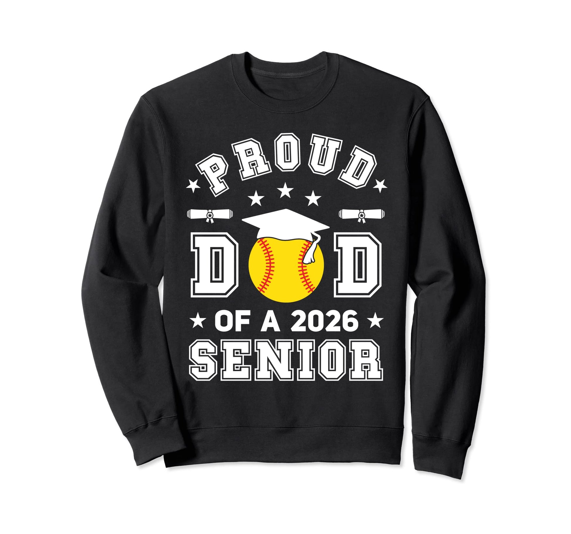 Proud Dad 2026 Senior Highschool Sweatshirt - Minimalist Print for Adults - T-Shirt, Sweatshirt, Hoodie