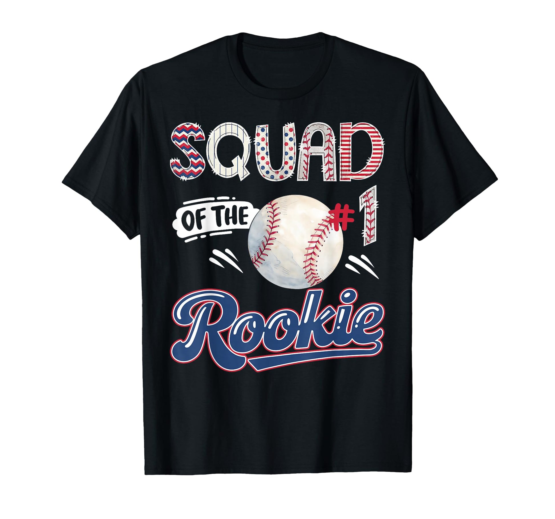 Squad Rookie Baseball 1St Birthday T-Shirt - Casual Everyday Wear Unisex - T-Shirt, Sweatshirt, Hoodie