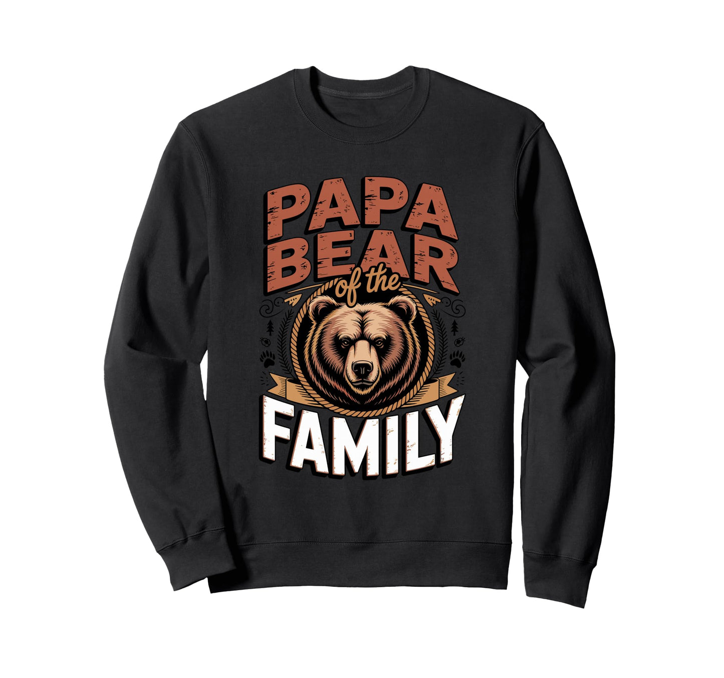 Papa Bear Family Family Protector Sweatshirt - Graphic Print Unisex - T-Shirt, Sweatshirt, Hoodie